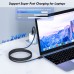 Thunderbolt 4 Cable, 6.6FT Long Thunderbolt Cable, 240W Charging/40Gbps Data Transfer/8K 4K Display USB C WovenCable for Thunderbolt4, USB 4,Thunderbolt 3,Compatible iPhone 16 15,MacBook Air Pro,iPad
